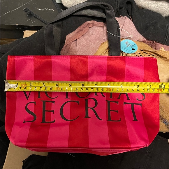 Victoria's Secret Pink & Hot Pink Striped Tote Bag - Picture 3 of 6